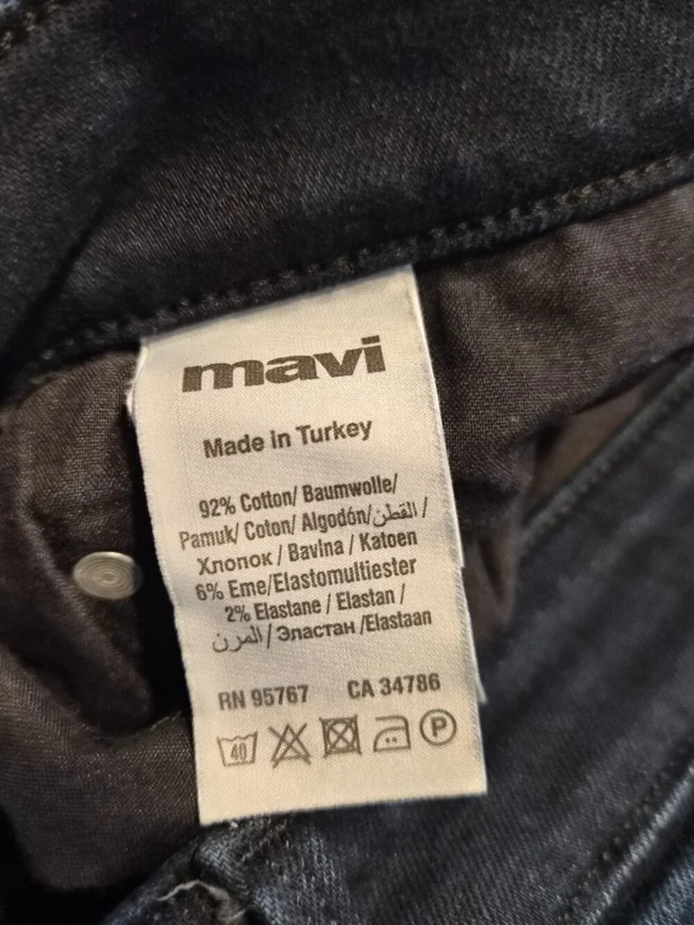 Mavi Jeans Matt Relaxed Straight Leg Dark Wash Blue Denim Mens Size 38x34 G596